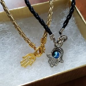 Hamsa Namaste Evil Eye Bracelet Hand of Fatima
